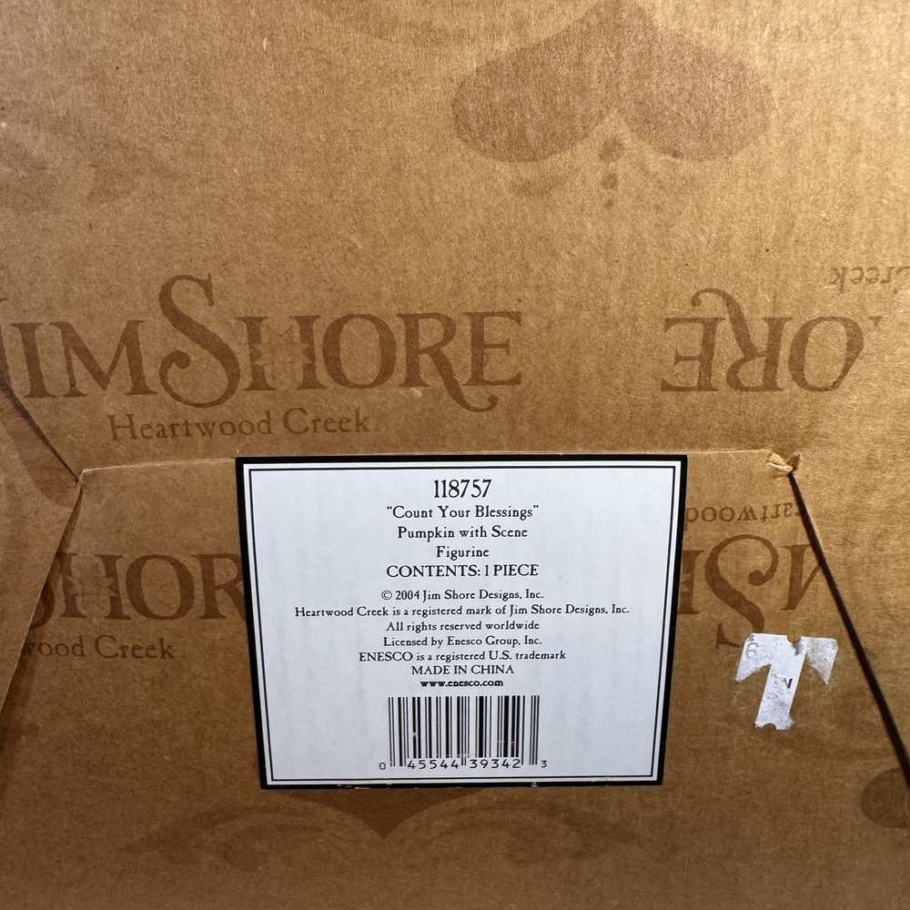 Jim Shore Heartwood Creek Count Your Blessings Pumpkin Autumn Thanksgiving NIB - Picture 4 of 9